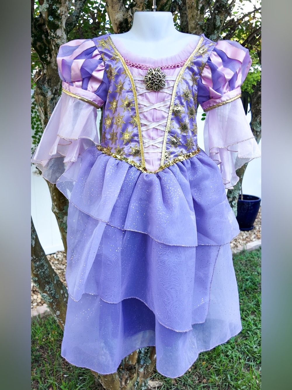 Disney Rapunzel Tangled Princess Dress Costume Girls Size 5/6 Purple Dress Up